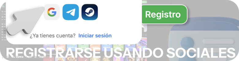 Para las cuentas de redes sociales, el proceso de registro es bastante rápido 1win